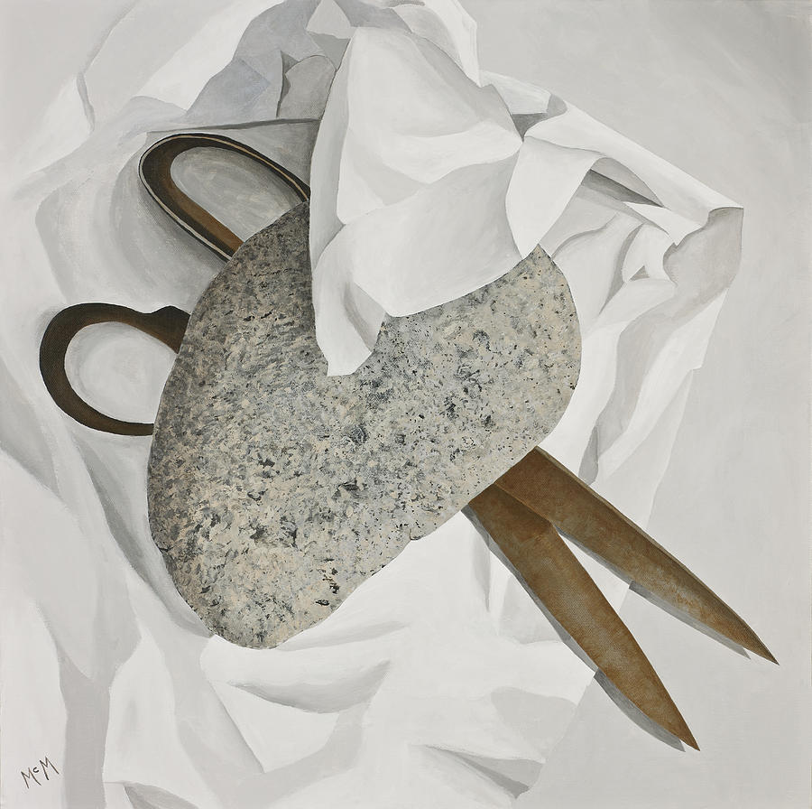 Rock Paper Scissors Painting by Garry McMichael