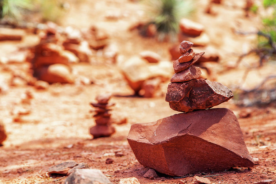 Nature Photograph - Rock Pile at Vortex in Sedona Arizona by Good Focused