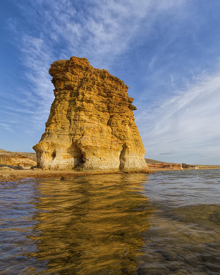 Rock Pillar at Wilson Lake Photograph by Rob Graham