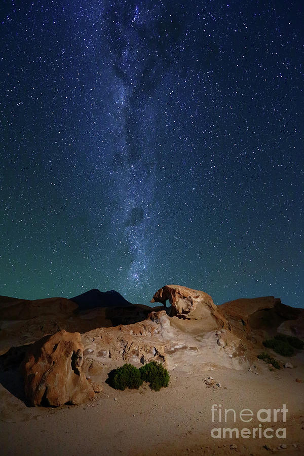 Rock Sculptures and the Milky Way in Southwest Bolivia Photograph by James Brunker