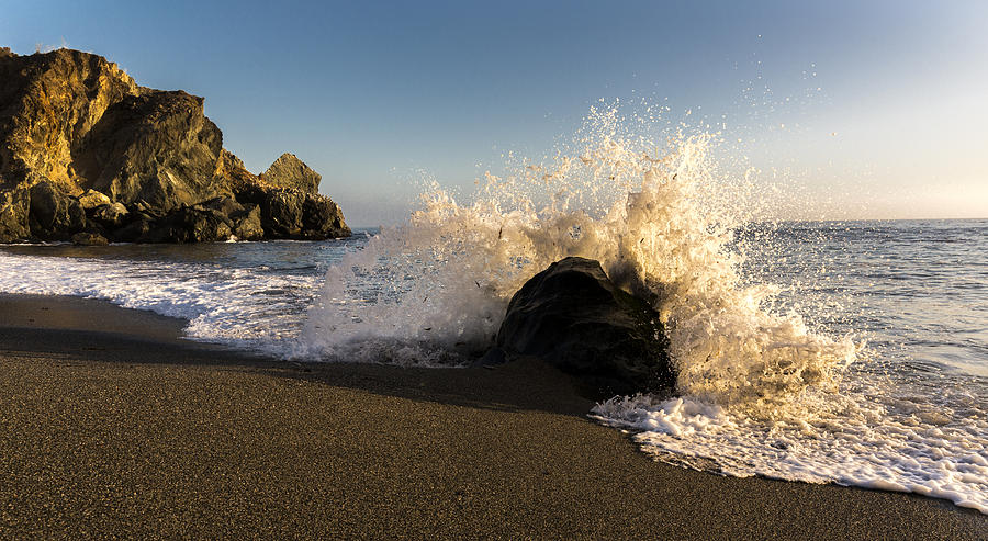 Beach Photograph - Rock Splash by Bryan Toro Beach Photograph - Rock Splash by Bryan Toro