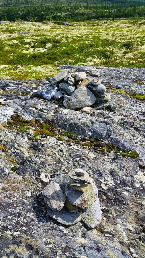 Rock Stacking in Norway Photograph by Carol Eliassen