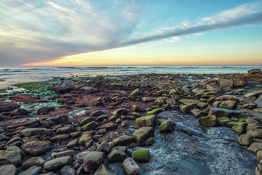 Rocks At The Edge Of The Sea Photograph by Joseph S Giacalone