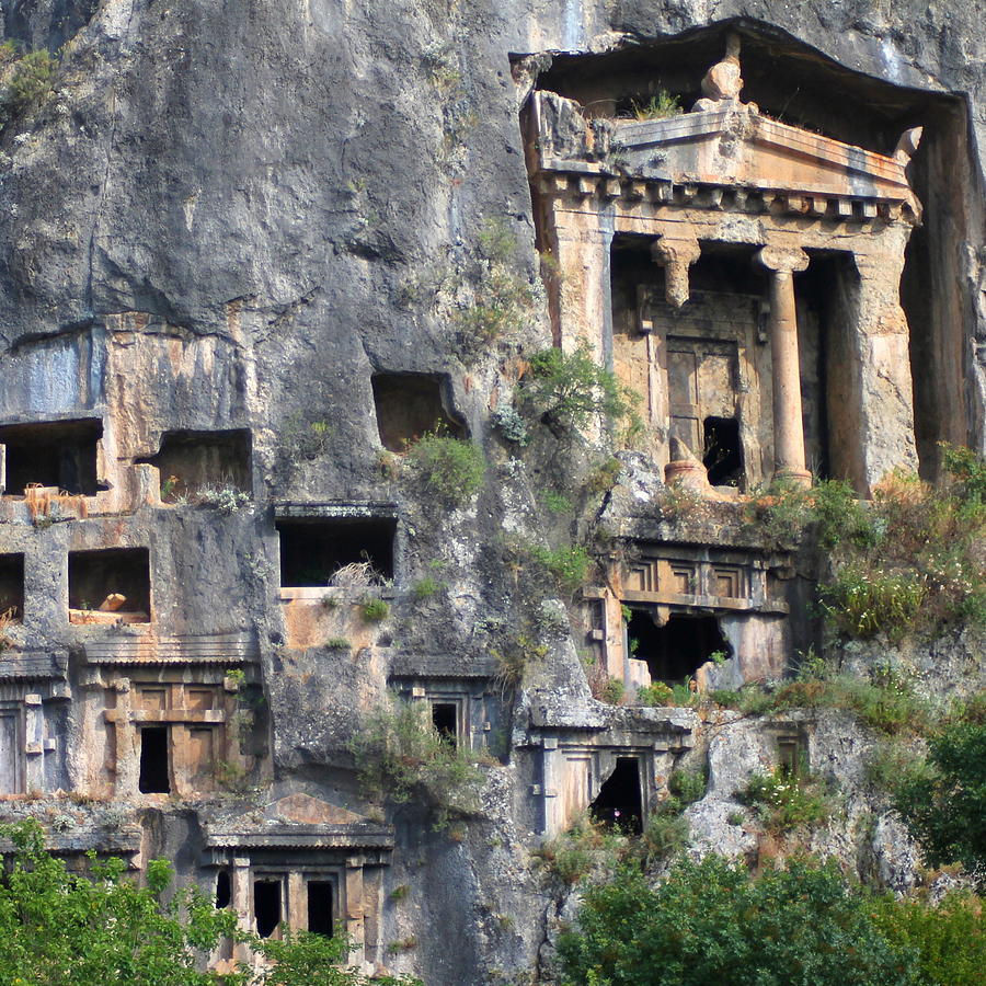 Rock Tombs Photograph Fethiye Photograph by Taiche Acrylic Art