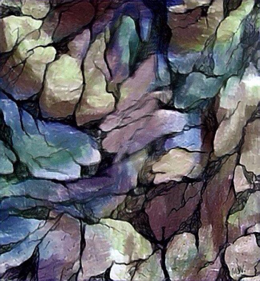 Rock wall Digital Art by Megan Walsh