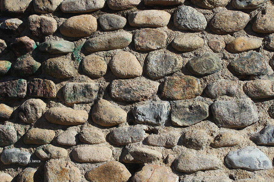 Rock Wall Of Water Tank At Cottonwood Ranch  Photograph by Tom Janca
