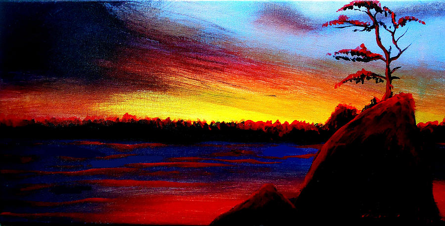 Rockaway Beach At Sunset #5 Painting by James Dunbar