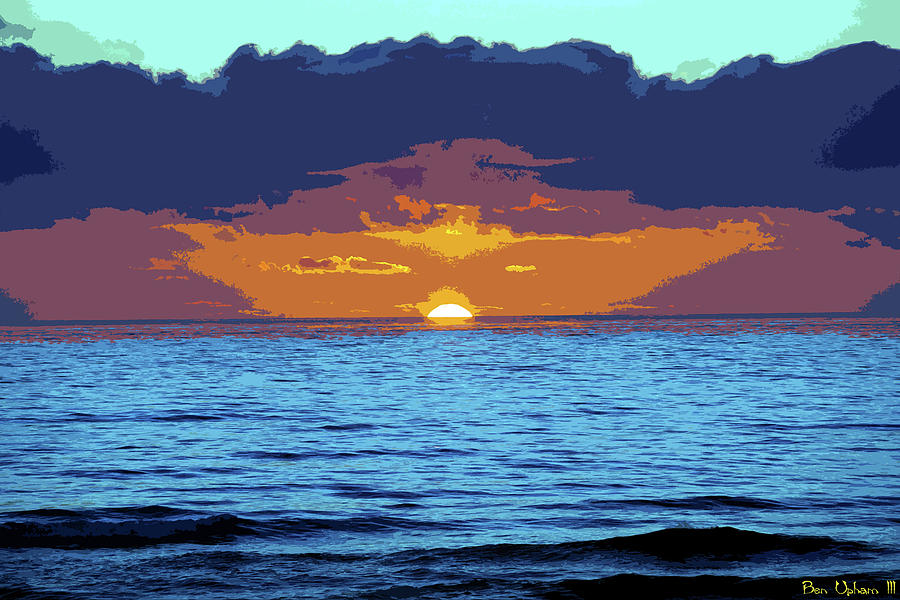 Rockaway Sunset #1 Enhanced Photograph by Ben Upham III