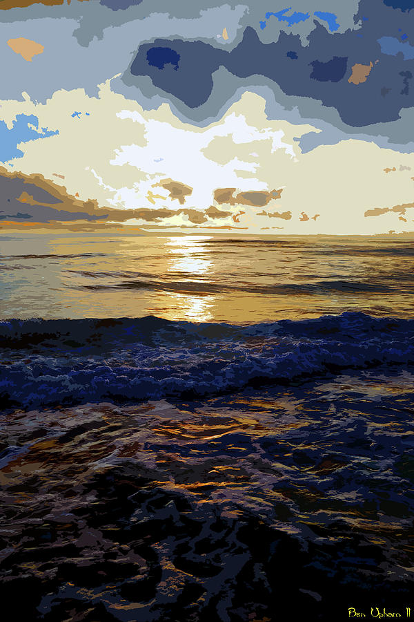 Rockaway Sunset #3 Enhanced #2 Photograph by Ben Upham III