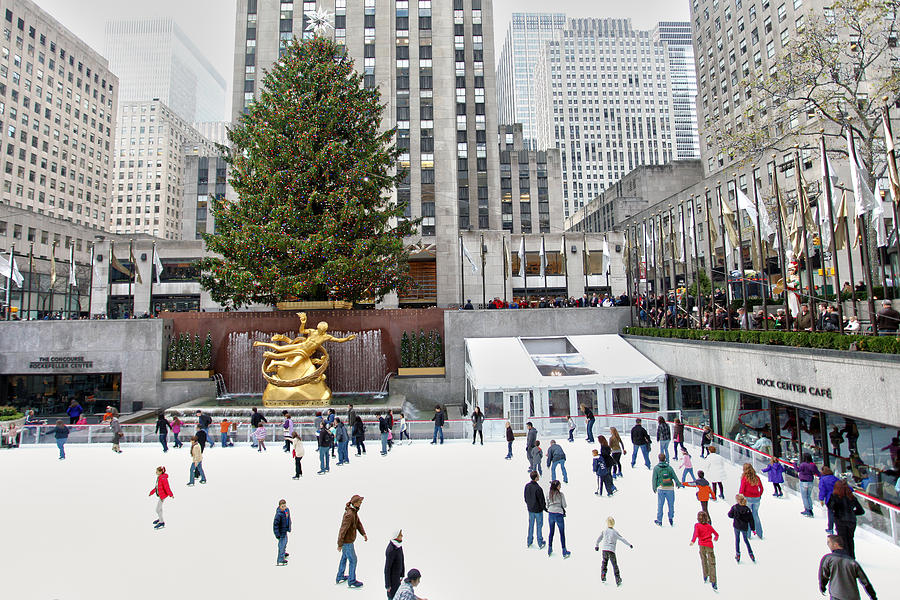Rockefeller Center Skating Rink  Photograph by Mitch Cat