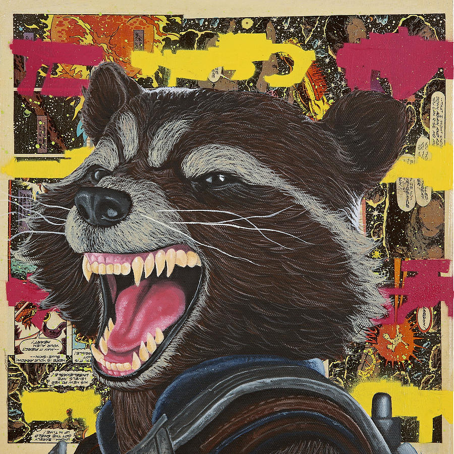 rocket raccoon face paint