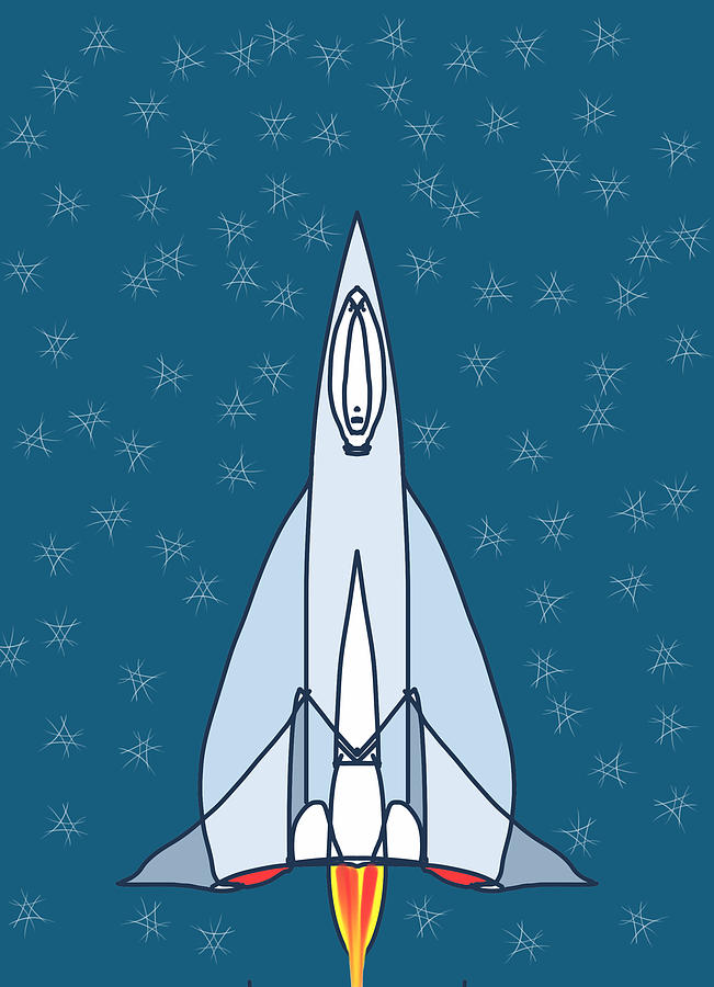 Space Digital Art - Rocket ride by Dennis Casto