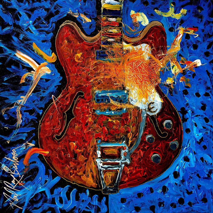 Rockin Epiphone Painting by Neal Barbosa