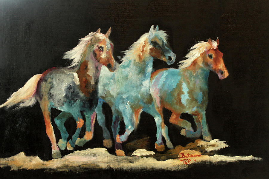 Rockin Horses Painting by Barbie Batson