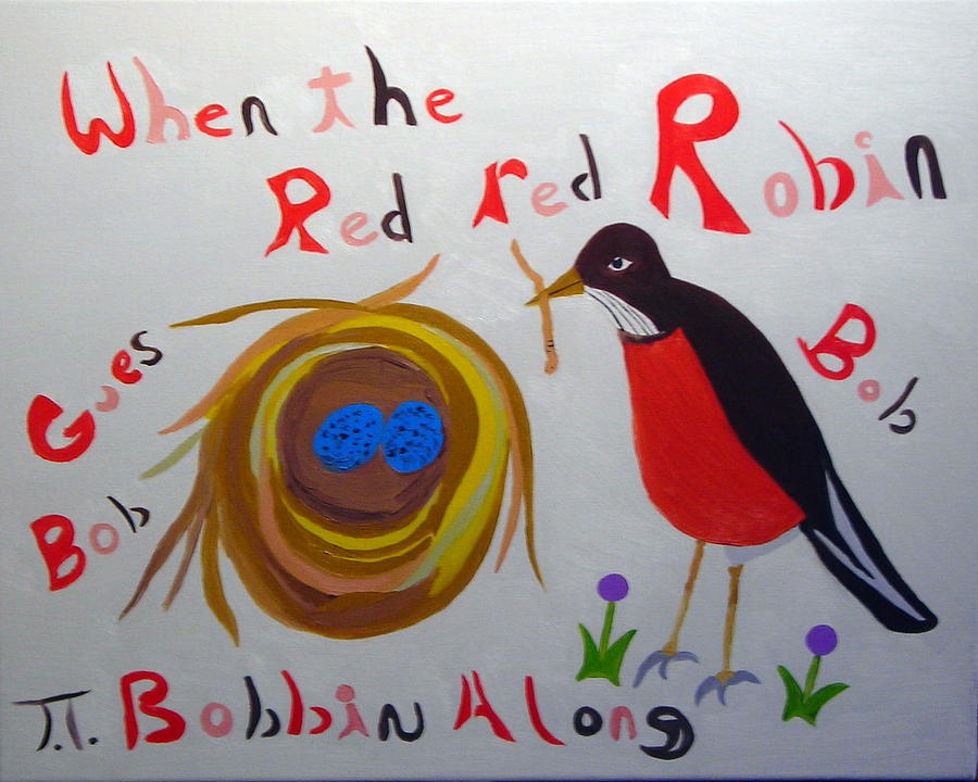 Rockin Robin Painting by Troy Thomas
