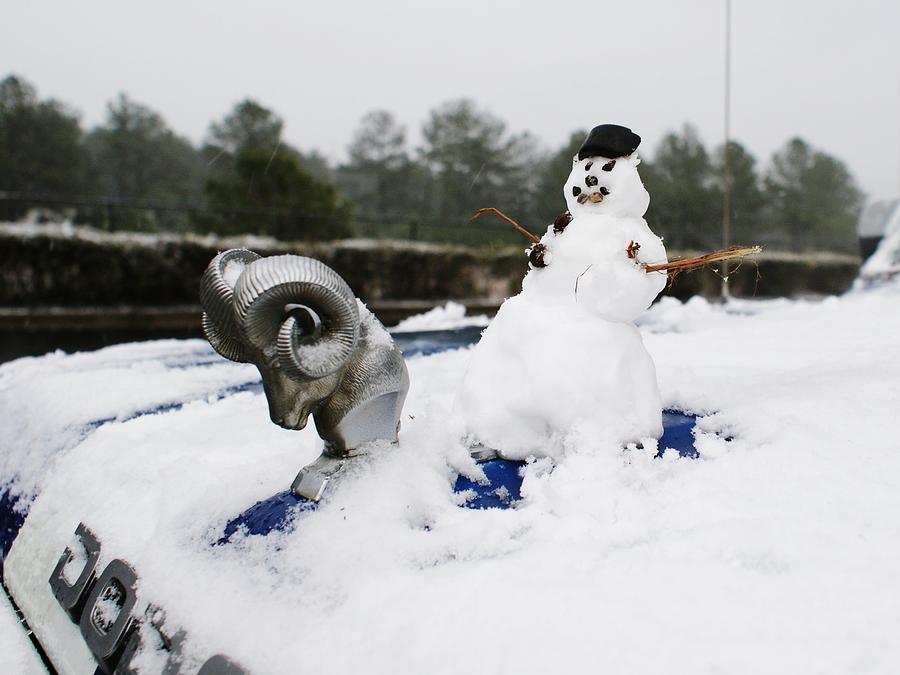 Snowman Photograph - Rockin Ronnie Ridgeway by Lynda Dawson-Youngclaus