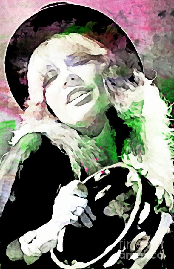 Stevie Nicks Painting - Rockin Stevie Nicks by John Malone
