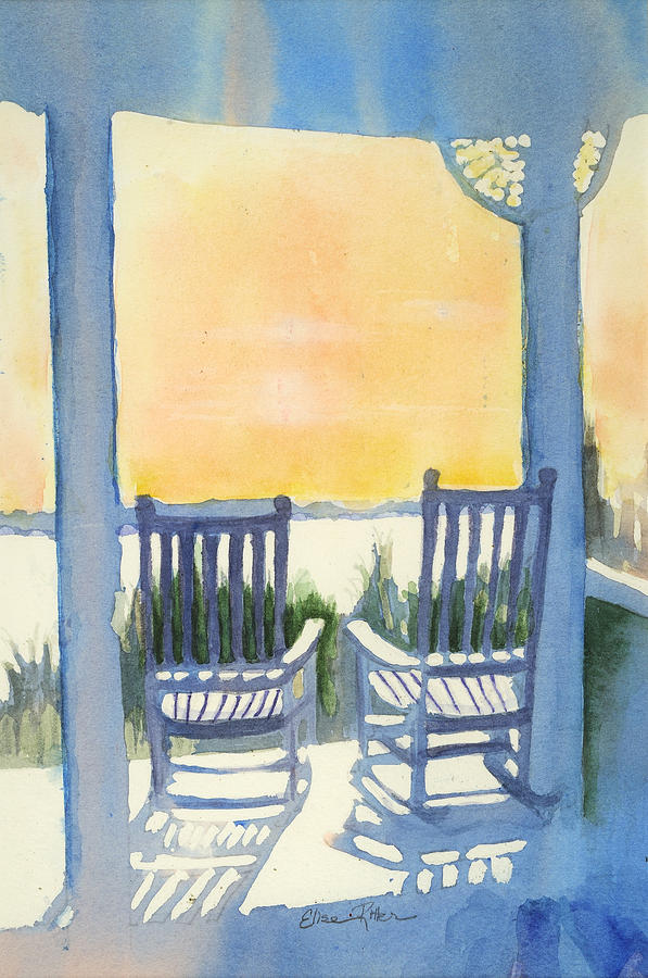 Rocking Chair Contemplation Painting by Elise Ritter