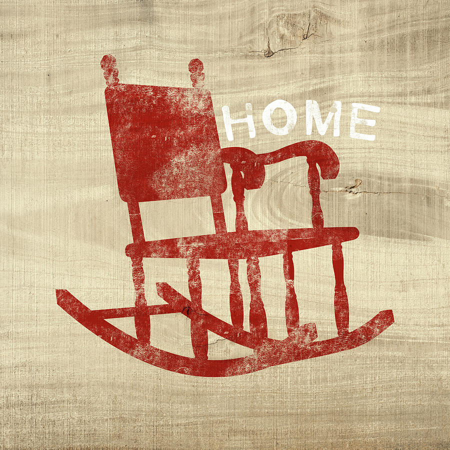 Rocking Chair Home- Art by Linda Woods Mixed Media by Linda Woods