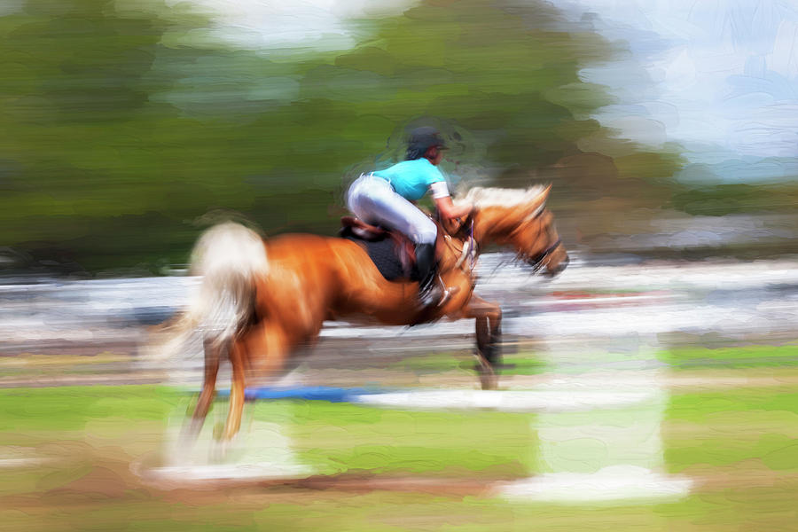 Rocking Horse Stables Jumping Photograph by Rich Franco