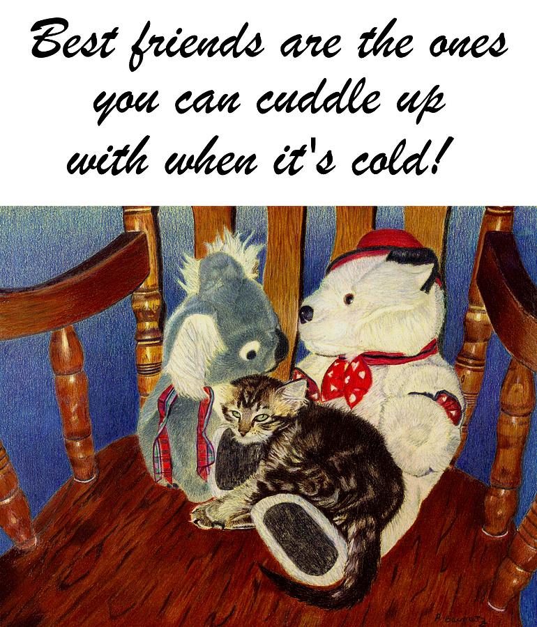 Cats Painting - Rocking With Friends - Kitten And Stuffed Animals Painting by Patricia Barmatz Cats Painting - Rocking With Friends - Kitten And Stuffed Animals Painting by Patricia Barmatz