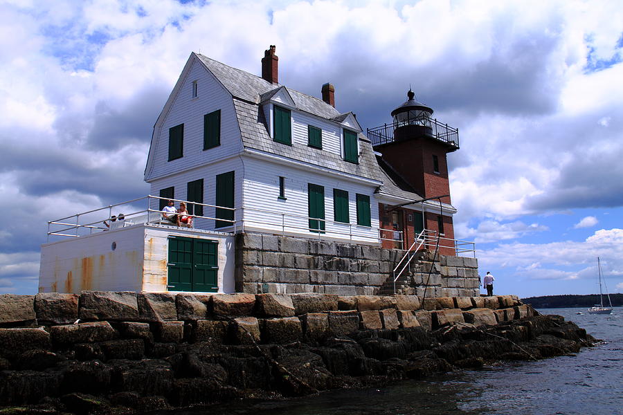 Rockland Lighthouse On Race Day Photograph by Doug Mills