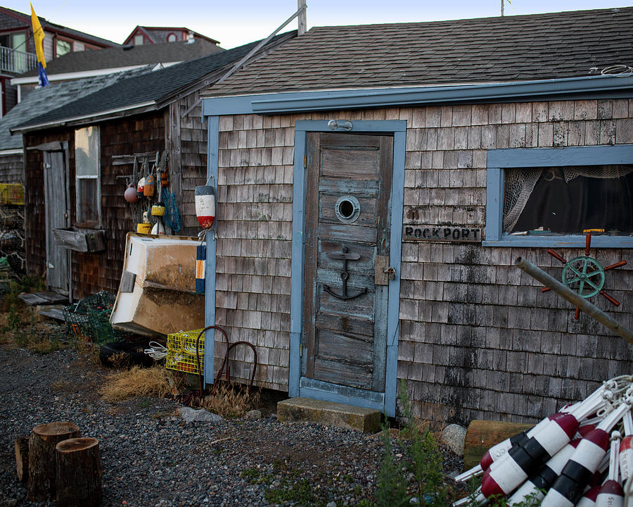 Rockport MA Old Shack Lots and Lots of Nautical Stuff Photograph by Toby McGuire