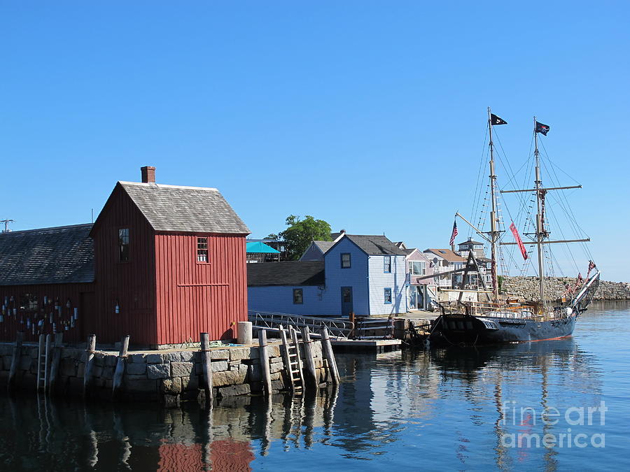 Rockport Motif With Pirate Ship Photograph