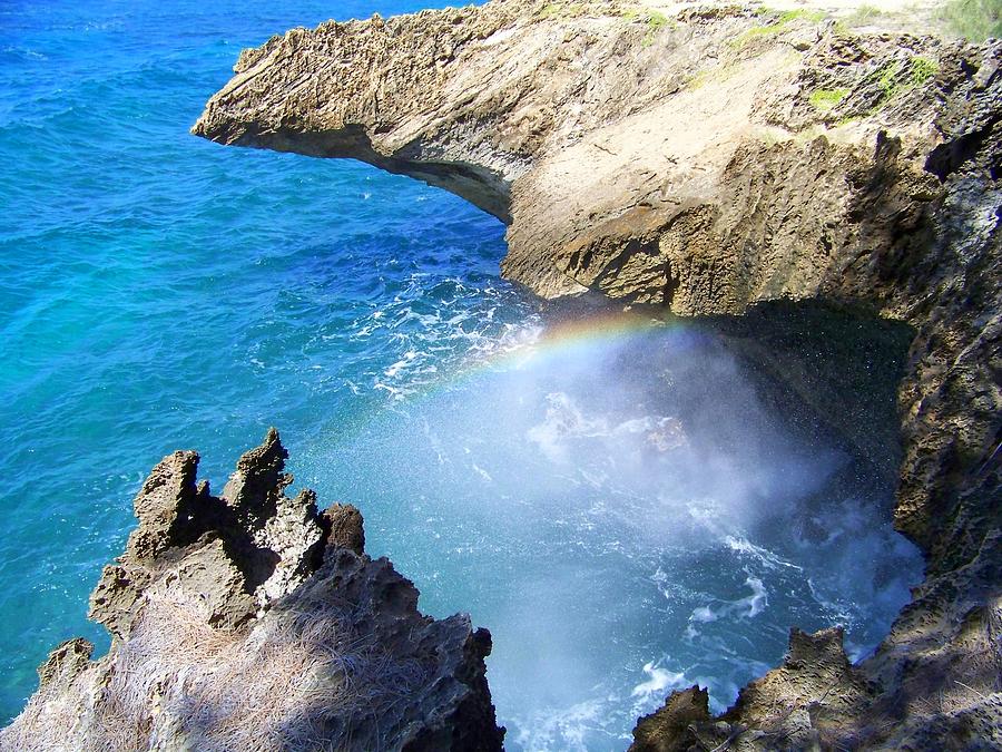 Rocks And Rainbow Photograph
