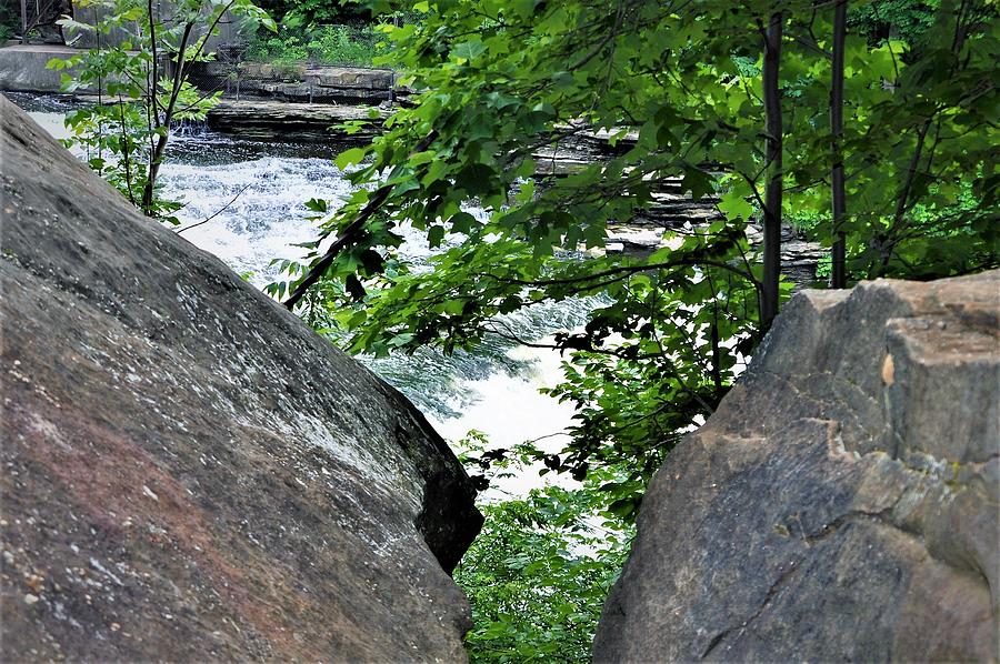 Nature Photograph - Rocks and Rapids by Dennis Symes