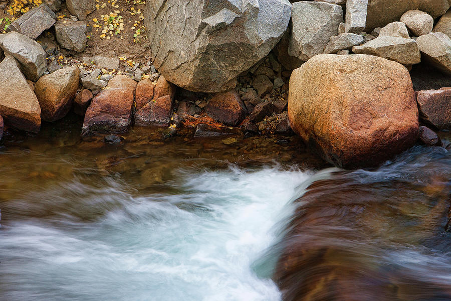 Rocks and Rushing Mountain Stream Photograph by Ram Vasudev