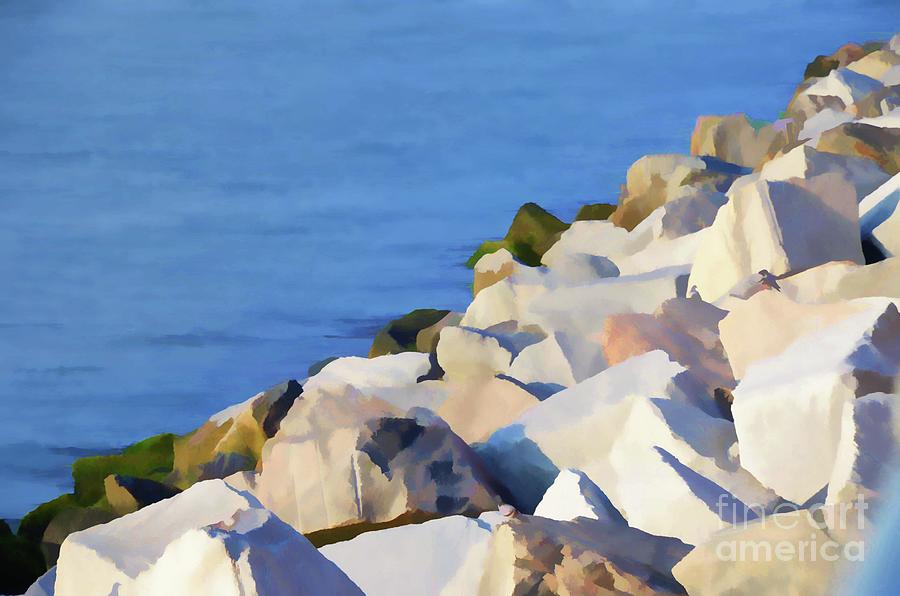 Rocks and sea 4 Photograph by Jeelan Clark