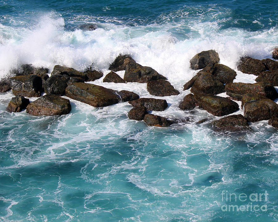 Rocks and Sea Photograph by Cheryl Del Toro