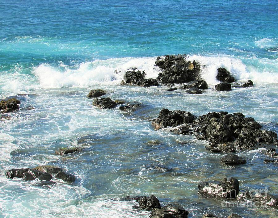 Rocks and Waves Photograph by Hao Aiken