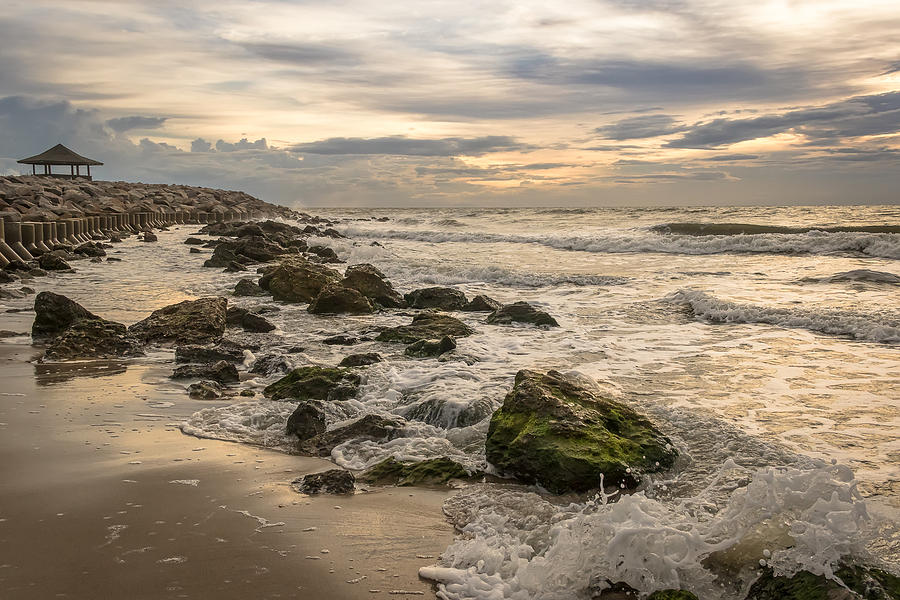 Rocks at Fort Fisher Photograph by Kevin Giannini