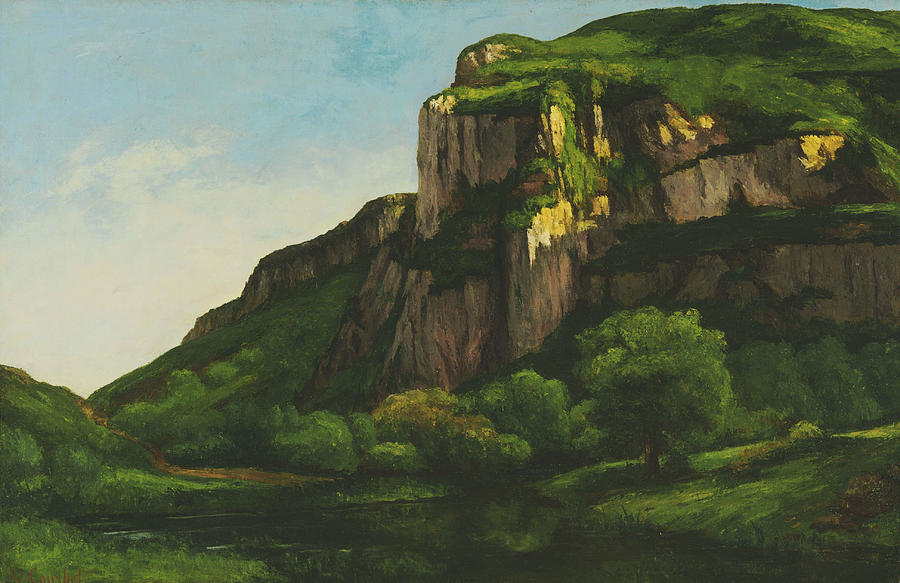 Rocks at Mouthier Painting by Gustave Courbet