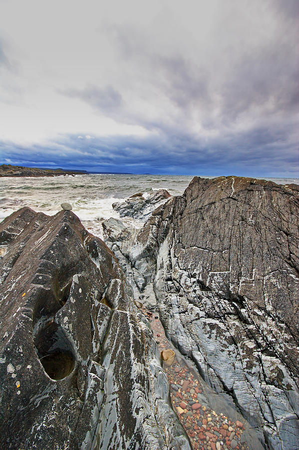 Rocks at the coast of Varangerfjorden near the Barvikmyran Photograph by Ulrich Kunst And Bettina Scheidulin