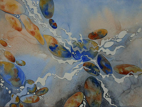 Rocks Painting - Rocks I by Nancy Goldman