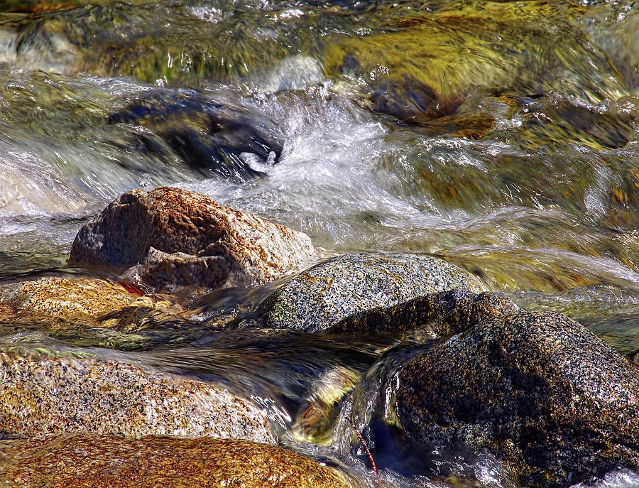 Nature Photograph - Rocks in a Stream 2a by Sharon Talson