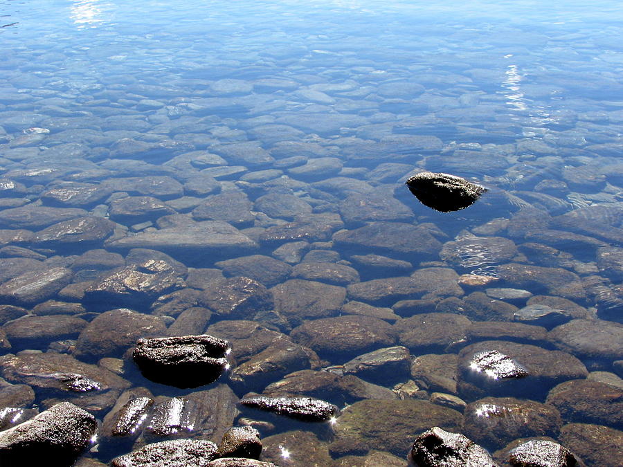 Rocks in Calm Waters Photograph by David Bader