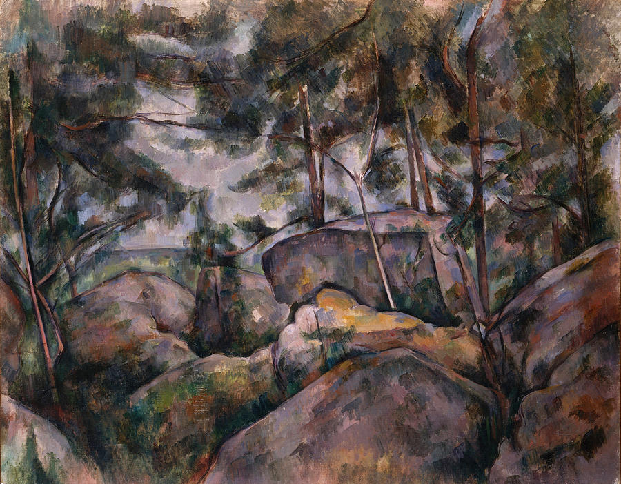Rocks in the Forest Painting by Paul Cezanne