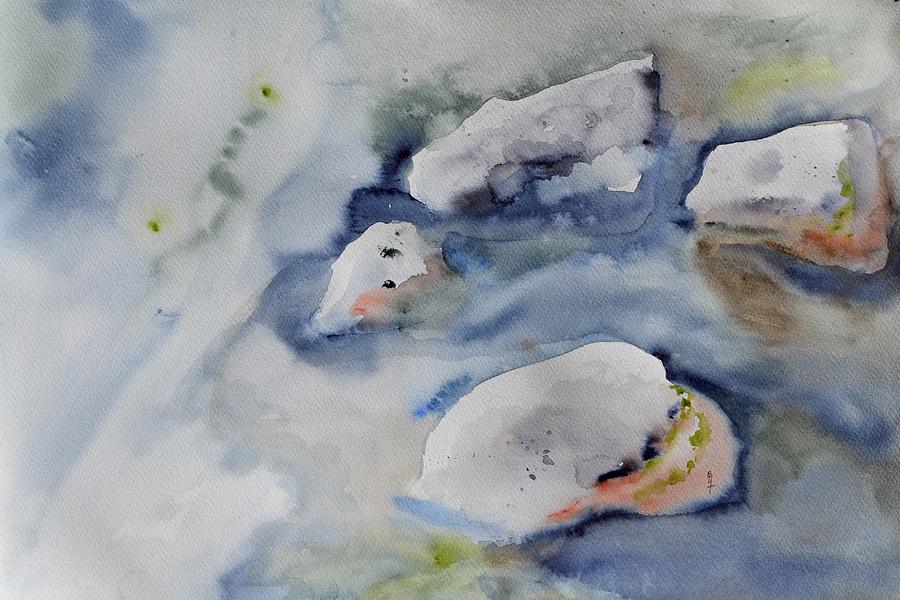 Rocks In The Stream Painting by Beverley Harper Tinsley