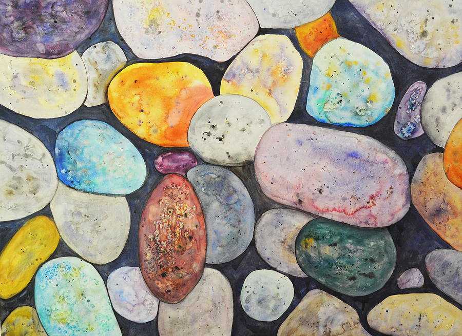 Rocks Painting by Kellie Chasse