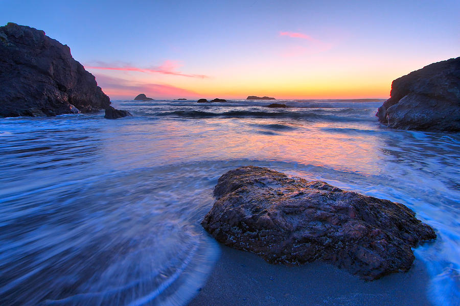 Rocks Meet the Pacific Photograph by Sean McClay - Pixels