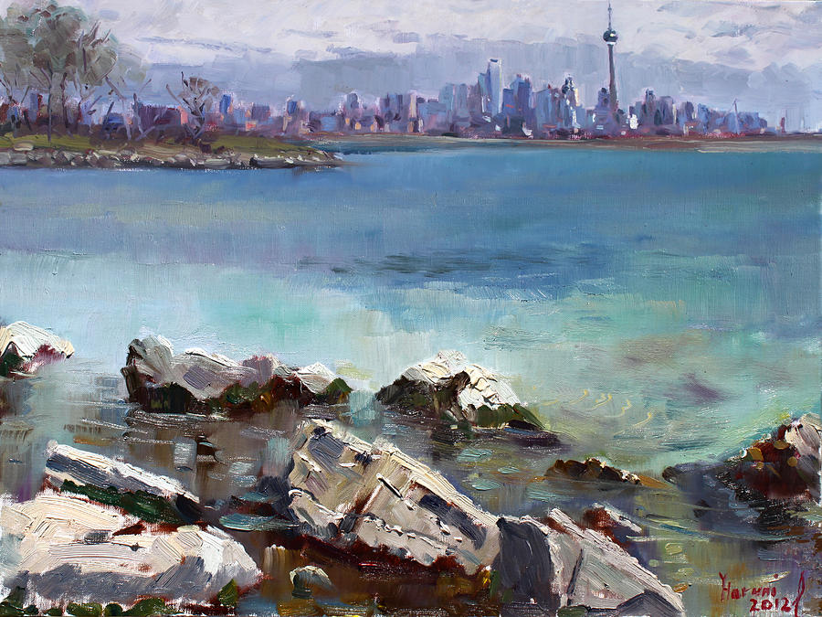 Toronto Painting - Rocks n the City by Ylli Haruni