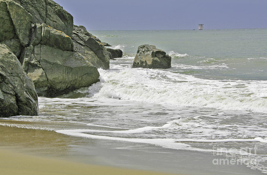 Rocks, Sand and Surf Photograph by Joyce Creswell