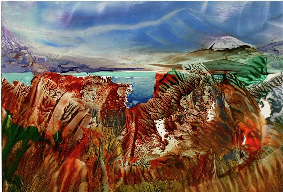 Nature Painting - Rocks Sea and Sky  by Angelina Whittaker Cook
