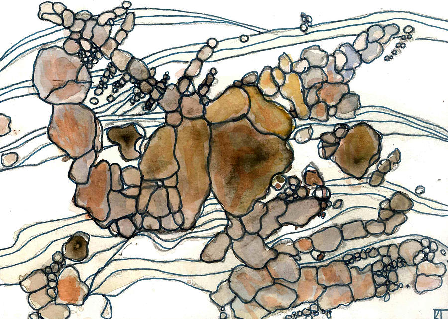 Beauty Painting - Rocks Under Water by Katie Ree Beauty Painting - Rocks Under Water by Katie Ree