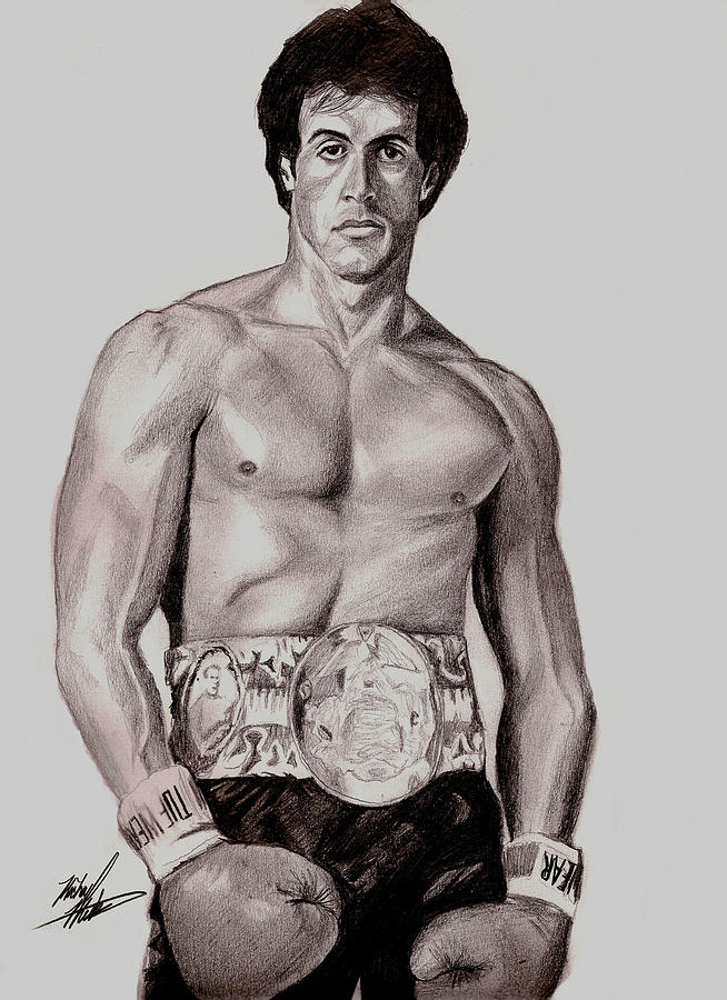 Rocky 3 Drawing by Michael Mestas - Fine Art America