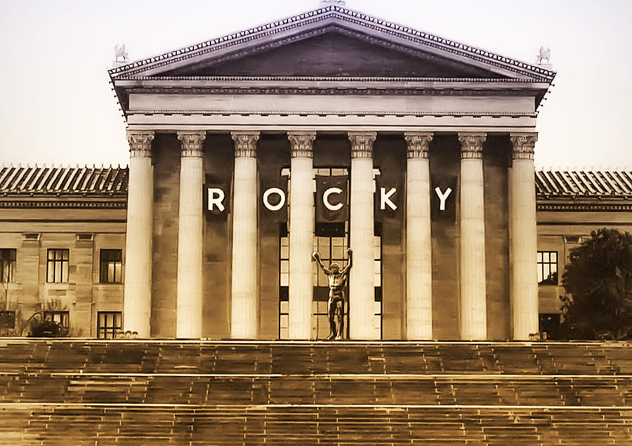 Rocky Balboa on the Art Museum Steps Photograph by Bill Cannon